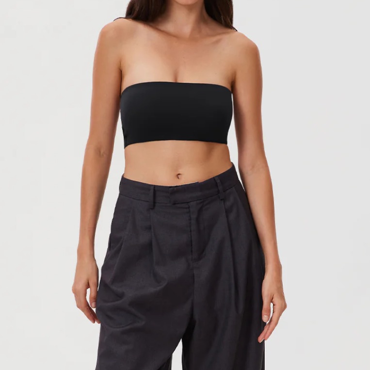 Inlyric Black Bandeau Bra Size Large Nwt